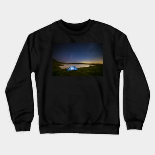 Comet NEOWISE over Llyn y Fan Fawr, Brecon Beacons Crewneck Sweatshirt